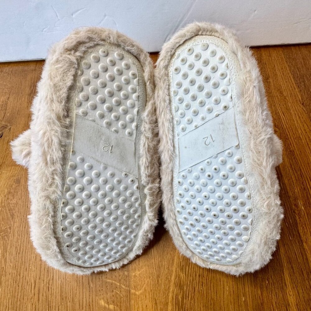 JOHN LEWIS Soft Reindeer Boot Slippers Kids US 13 UK 12 Faux Fur Plush Christmas - Picture 6 of 8